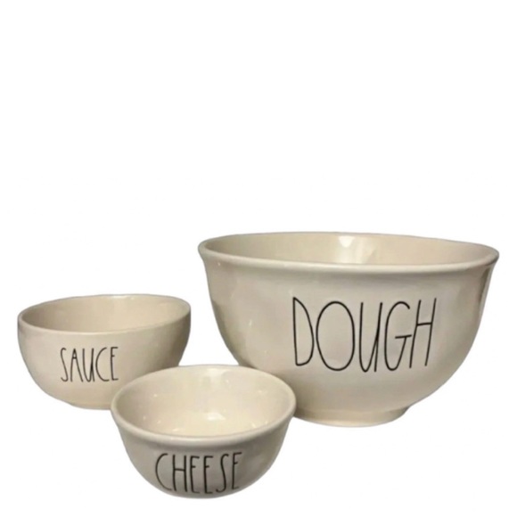 NEW Rae Dunn Pizza Making Kit Dough Cheese Sauce Bowl Set - Picture 3 of 4